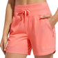 🌞Summer sale 49% DISCOUNT❄️Women's 5" Swim Board Shorts High Waisted Quick Dry Swimsuit Swimming Bottoms