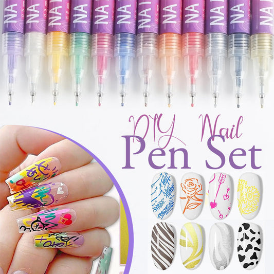 Buy 2 get 1 free（3 sets）🎁12 Colors Nail Art Pens Set