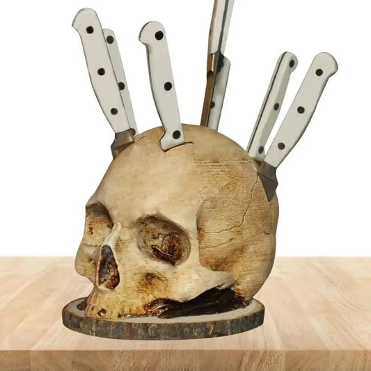 Creative Skull Resin Knife Holder